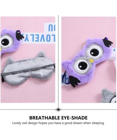 EXCEART Owl Eye Cover - Cute Cartoon Animal Sleep Mask for Kids & Adults - Purple - Buy Online on GoSupps.com