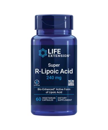 Life Extension Super R-Lipoic Acid 240 mg 60 Vegetarian Capsules