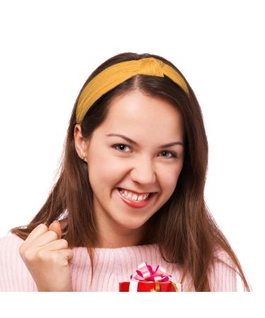 Siquk 22-Piece Top Knot Headbands Set for Women and Girls - Wide Hairband Turban Cross Knotted Headbands in 22 Multicolored Rib Knot Designs - Buy Online on GoSupps.com