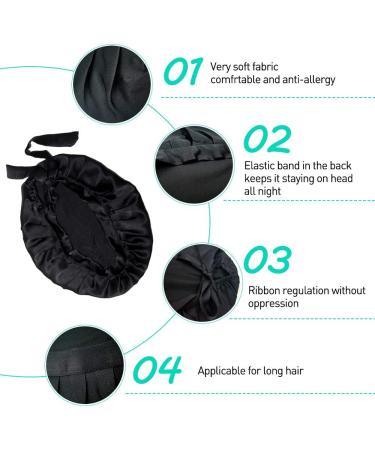 Hinataa 100% Mulberry Silk Sleeping Cap for Women - Hair Protection & Beauty Headgear - Comfortable Elastic Band - Brown & Black - One Size - Buy Online on GoSupps.com