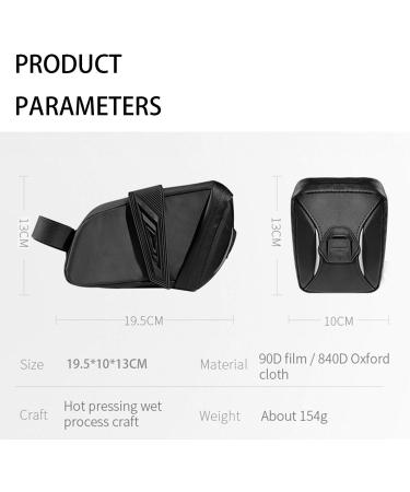 Waterproof Bike Saddle Bag - Adjustable Straps, Ideal for Folding Bike, Road Bike, MTB - Buy Online on GoSupps.com