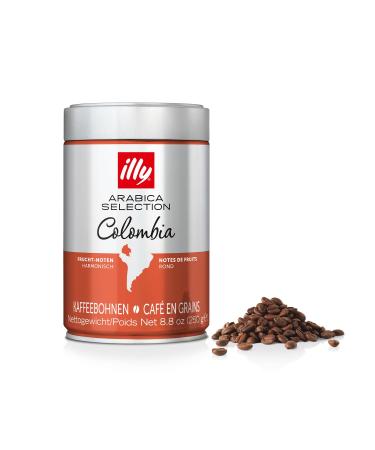 Illy Roasted Arabica Selection Colombia Coffee Beans, 6 boxes of 250 g
