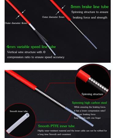 YBEKI Bike Brake and Shifter Cable Kit - Universal Set for Mountain and Road Bikes - Buy Online on GoSupps.com