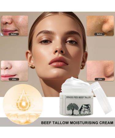  HASAIKA Organic beef tallow skin care cream - Moisturizing and nourishing for dry and sensitive skin - 50 ml - Buy Online on GoSupps.com