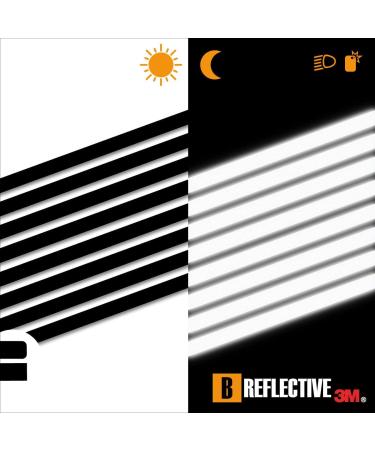 3M Reflective Stickers for Scooters, Bikes, Motorcycles - Set of 8 High Visibility Strips - Maximum Grip - Black - Buy Online on GoSupps.com