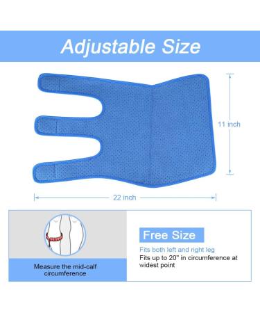 Calf Brace for Shin Splints | Adjustable Compression Wrap for Pain Relief | Men & Women | Blue - Buy Online on GoSupps.com