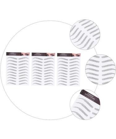 Ipetboom 3 Sheets Waterproof Eyebrow Stickers Lazy Eyebrow False Eyebrows Cosmetics Man Water Proof Template 21x15cm Black - Buy Online on GoSupps.com
