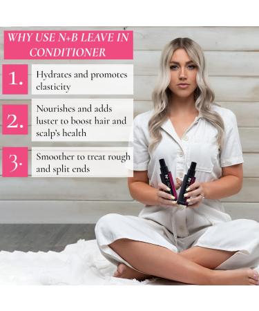 N+B Leave-In Conditioner & Detangler Spray | For Curly & Straight Hair | Deep Moisturizer for Dry, Damaged, Frizzy Hair | Sulfate, Paraben & Cruelty-Free - Buy Online on GoSupps.com