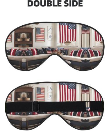 American Flag Baseball Soft Sleep Eye Mask - Breathable Women's Eye Patch for Travel & Relaxation - Buy Online on GoSupps.com