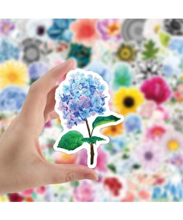 100pcs Flower Stickers Pack - Cute Vinyl Aesthetic Trendy Waterproof Decals for Water Bottle, Laptop, Phone - Ideal Flower Gifts for Women, Teens, Girls - Hydroflask Scrapbooking Stickers - Buy Online on GoSupps.com