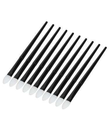 Silicone Eyeshadow Brush 10pcs Curved Brush Tip Silicone Glitter Applicator Comfortable Reusable for Lip Colors