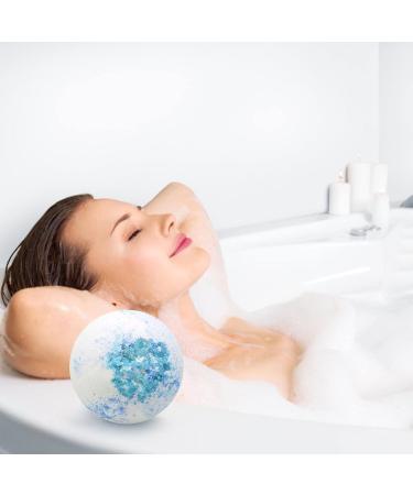 Peppermint Marine Oil Blue Bubble Bath Ball - Nourishing Skin Care with Loofah Sponge Handle - Moisturizing Coarse Ball for Clean & Refreshed Skin - Buy Online on GoSupps.com