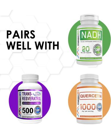 MAAC10 CoQ10 100mg - Antioxidant Energy Booster (60 Capsules) | Non-GMO Gluten Free Vegetarian - 60 Day Supply - Buy Online on GoSupps.com