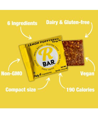 RBar Energy Bar Starter Pack Variety - Dairy & Gluten Free, Vegan Protein Snack with Just 7 Ingredients - 10 Pack - Buy Online on GoSupps.com