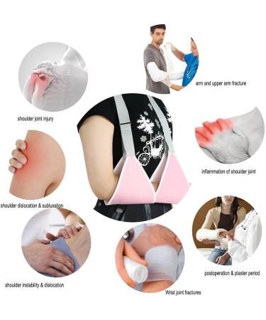 Adjustable Arm Shoulder Sling - Lightweight Ergonomic Design for Sprain & Fracture Support (Pink) | Children & Adult - Buy Online on GoSupps.com