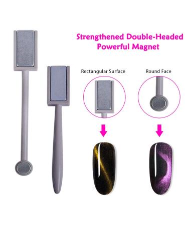 Nail Magnet Stick Set - 5 Piece Double Head Floral Design Magnet Pen & Strong Pencil for DIY 3D Cat Eye & Gel Nail Art Accessories - Buy Online on GoSupps.com