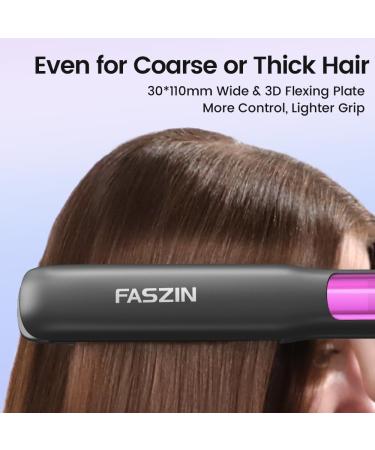 Professional Hair Straightener - 1.18" Ionic Titanium Flat Iron & Curler Fast Heat Up LED Display Gray - Buy Online on GoSupps.com
