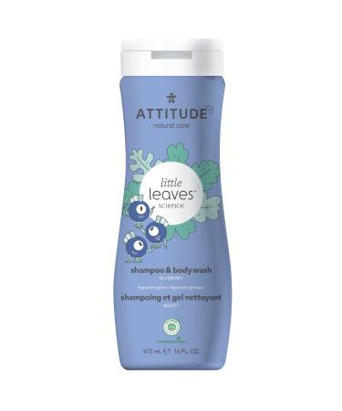 ATTITUDE Shampoo and Body Wash for Kids  EWG Verified  Plant- and Mineral-Based Ingredients  Hypoallergenic Vegan and Cruelty-Free  Blueberry  16 Fl Oz (11016) Blueberry 16 Fl Oz (Pack of 1)