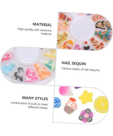 minkissy 16 Boxes Soft Pottery Nail Jewels Manicure Patch Cane Accessories Nail Decor Fruit Slices Fruit Pattern Nail Art Patches Bulk Ornaments Diy Polymer Clay Boxed 3d Nail Flakes - Buy Online on GoSupps.com