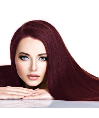 Hair2Heart Real Hair Bondings Wavy Extensions - 100 Strands 40cm Light Brown Intense Violet-Mahogany #99J Burgundy - Buy Online on GoSupps.com