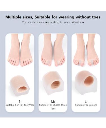 Toe Hoses 5-Pack - Silicone Gel Toe Protection for Pressure Relief & Corns - Elastic Fabric Comfort - Buy Online on GoSupps.com
