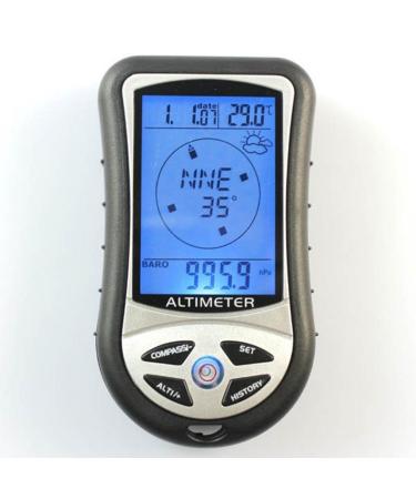 Generic 1 Digital LCD Compass Altimeter Barometer Thermo Temperature Clock Calendar