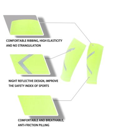 Buy X-Large Fluorescent Green Calf Brace for Torn Muscle & Shin Splint Pain Relief Compression Sleeve for Injury & Strain - Buy Online on GoSupps.com