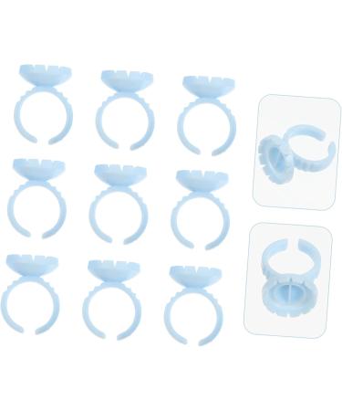  POPETPOP POPETPOP 100pcs Eyelash Ring Cutter Eyelash Glue Ring Eyelash Extension Glue Holder Pigment Ring Glue Cups for Eyelash Extension Flower Cup - Buy Online on GoSupps.com
