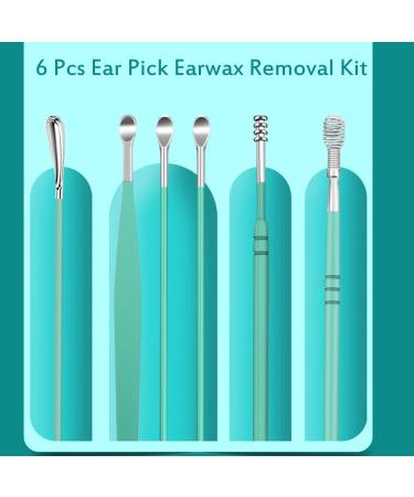 Spring Ear Wax Cleaner Tool Set - Ear Curette Remover with Storage Box C-cyan - Buy Online on GoSupps.com