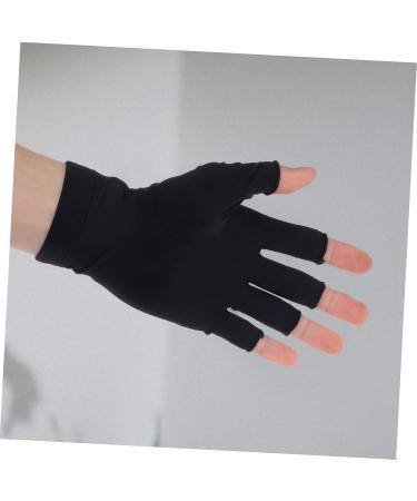 DOITOOL 1 Pair Uv Gloves Nail Molding Gel Uv Gel Gloves Summer Gloves Uv Nail Gloves Fingerless Gloves Girls Glove Nail Gel Uv Protection Gloves Women's Cool Gloves Led Fabric 19.5x8cm Black - Buy Online on GoSupps.com