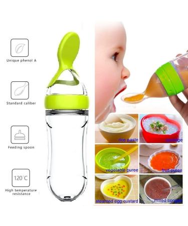 Baby Food Feeder 2 Pack Fruit Pacifier Set | 6 Silicone Pacifiers | Dispensing Spoon | Baby Feeding Set in Green - Buy Online on GoSupps.com