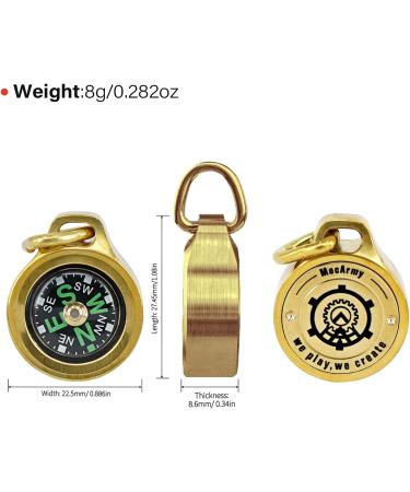 MecArmy CMP Titanium/Brass Grade Compass  Teardrop Shaped Survival Compass  Waterproof IPX5 Hiking Compass  Handheld Compass Easy to Recognize Direction - Buy Online on GoSupps.com