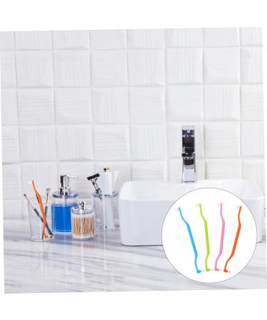 Solustre 4-Piece Double-Headed Toothbrush Cleaning Tool Set - Perfect for Detail Cleaning Gum Care and Travel - Buy Online on GoSupps.com