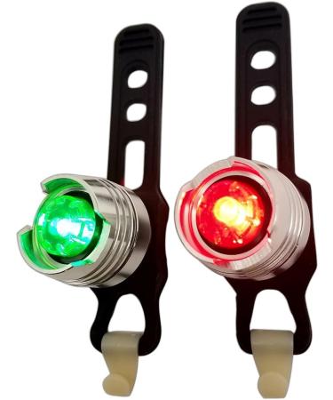 Bright Eyes Green & Red Aluminum Portable Marine LED Boating Lights - Boat Bow or Stern Emergency Backup Safety Lights for Maximum Attention - Waterproof - Buy Online on GoSupps.com