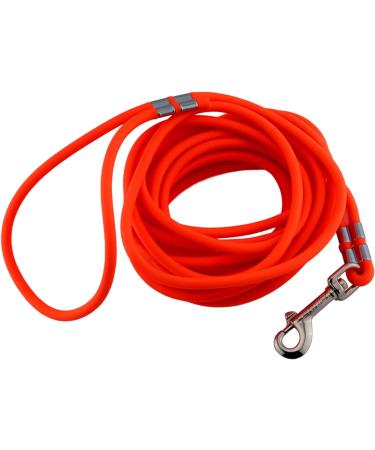Lennie Waterproof Tow Lines for Small Dogs - Made in Germany | Easy-Care Round Dog Leash - 5m 10m 15m Options - Neon Orange ( 6mm Up to 15kg) - Buy Online on GoSupps.com
