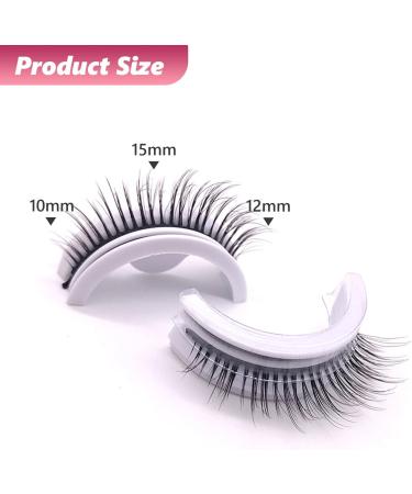Vordpe 1 Pair Reusable Self-Adhesive Eyelashes No Glue Natural 3D Curling Easy to Wear Waterproof False Eyelashes (Flying) - Buy Online on GoSupps.com