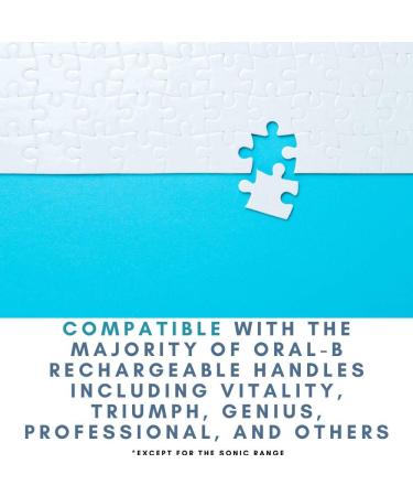 8 Pack Oral B Compatible Replacement Electric Toothbrush Heads - Superior Cleaning for Braun Handles - Plaque Removal - White - Buy Online on GoSupps.com