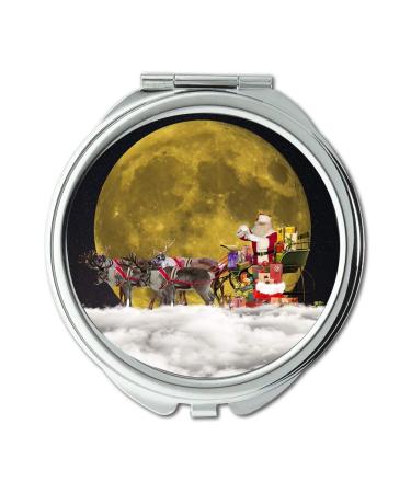 Mirror earth theme Mirror Christmas Santa Claus Christmas Motif Nicholas makeup mirrors pocket mirror portable mirror