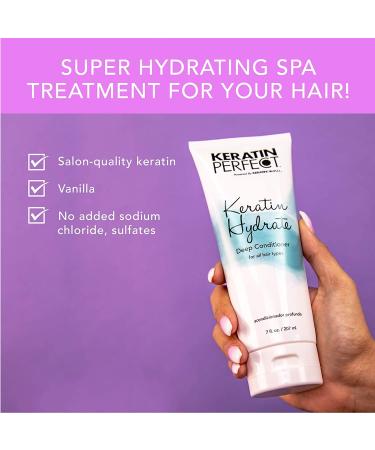 Keratin Perfect Hydrate Deep Conditioner for Women - Salon Level Treatment - Restores Moisture, Elasticity, and Shine - 7 Oz - Buy Online on GoSupps.com