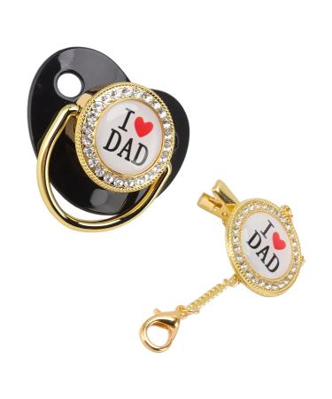 Jauarta BPA Free Baby Pacifier - Rhinestone Design Silicone Size M for 6-18 Months - Stylish & Safe (Black) - Buy Online on GoSupps.com