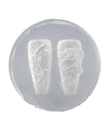 MCAORI Dragon Silicone Nail Carving Moulds Snake Stamping Stencils DIY Manicure Accessories DIY Nail Art Tools for Nair Art