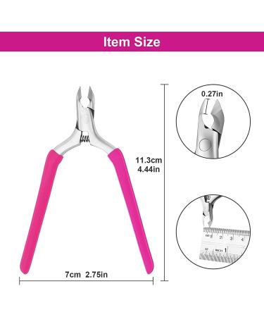 CGBE Professional Nail Skin Pliers - Stainless Steel Cuticle Remover & Nail Shaver with Non-Slip Handle for Precise Nail & Toenail Care - Pink - Buy Online on GoSupps.com