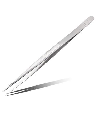 Eyelash tweezers - for eyelash extension with individual eyelashes - original VETUS ST-12 - straight - length 135mm