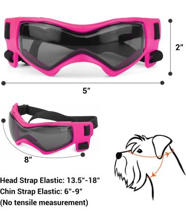 Buy PETLESO Dog Goggles - Anti-UV Protection Sunglasses for Small/Medium Dogs | Stylish Eye Protection in Pink - Buy Online on GoSupps.com