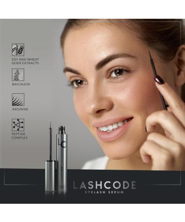 Eyelash Serum - Lashcode 5ml | Growth-Promoting Eyelash Enhancer for Longer Thicker Lashes - Buy Online on GoSupps.com