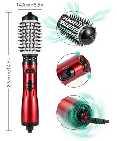 3-in-1 Hot Air Styler & Rotating Hair Dryer - Spin Brush Set for Straightening Drying & Curling | Anti-Frizz | International Shipping - Buy Online on GoSupps.com