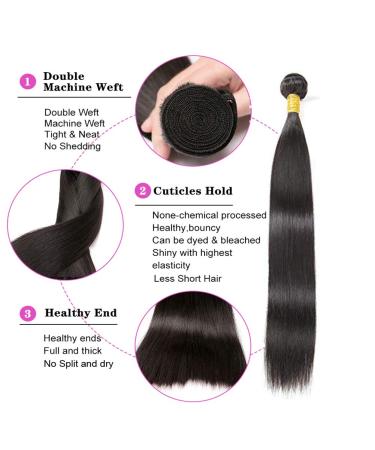 24 Inch Brazilian Virgin Straight Human Hair Bundle for Black Women - Buy Online on GoSupps.com