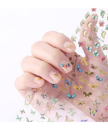 30 Sheet/Set Nail Art Fashion Woman Butterfly-shapeDecorate Holographic Nail Stickers - Buy Online on GoSupps.com