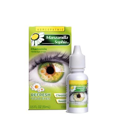 Manzanilla Sophia Chamomile, Herbal Chamomile Eye Drops, Cleanses and Soothes, for Irritated Eyes, 0.5 FL Oz, Bottle