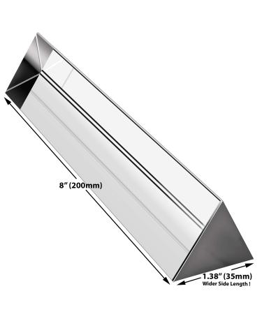 Amlong Crystal 8 Optical Glass Triangular Prism for Light Spectrum Physics and Photography - 200mm - Buy Online on GoSupps.com
